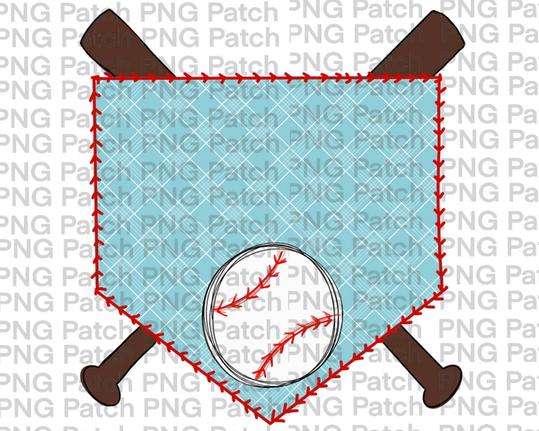 Baseball Base Plain Plaid, Baseball PNG File, Sports Sublimation Design