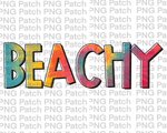 Beachy, Bright Colorful Tie Dye, Ocean Summer Fun PNG File, Summer Sublimation Design