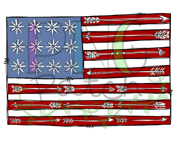 American Flag, Boho