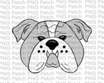 Bulldogs Face, Mascot PNG File, Team Sublimation Design