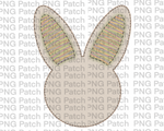 Faux Appliqué Neutral Bunny , Easter PNG File, Bunny Sublimation Design