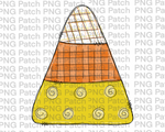 Whimsical Candy Corn, Fall PNG File, Trick or Treat Sublimation Design