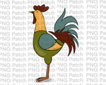Colorful Rooster, Bird PNG File, Chicken Sublimation Design
