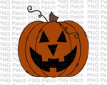 Jack O Lantern Pumpkin, Orange, Fall PNG File, Pumpkin Sublimation Design