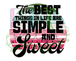The Best Things in Life are Simple and Sweet, Retro Watermelon PNG Files