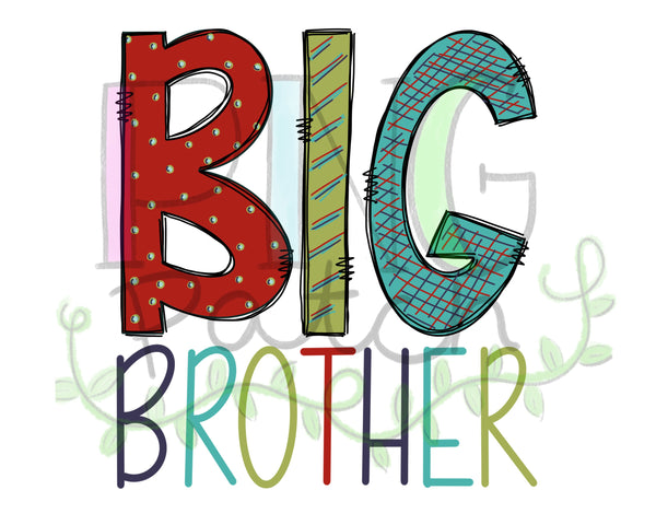 Big Brother, Brothers PNG Files for Sublimation